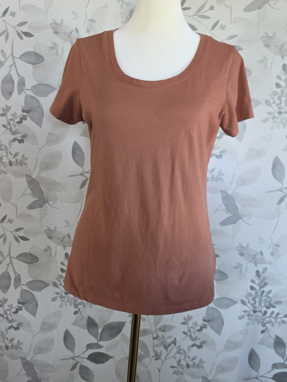 C&C California Short Sleeve Scoop Tee in Terracotta
